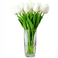 12 white tulips in vase send to philippines