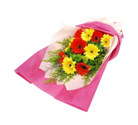 send red and yellow gerberas in bouquet to philippines