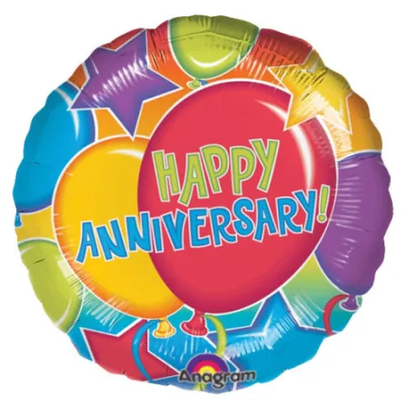 1 Pcs Anniversary Mylar Balloon