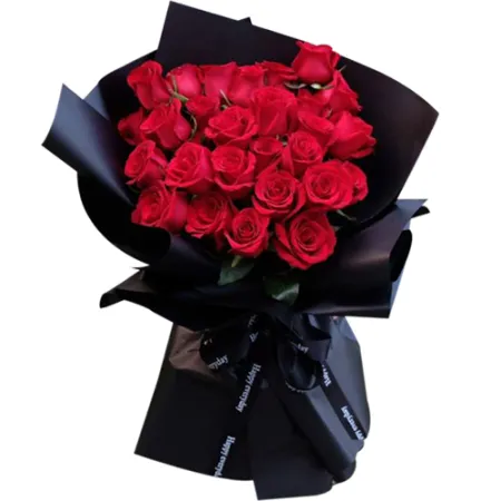 24 red roses in bouquet send to philippines