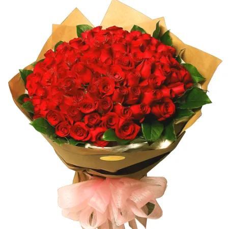 send 100 red roses in bouquet to philippines