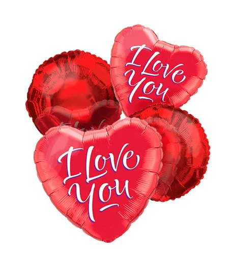 4pcs I Love You Mylar Balloon